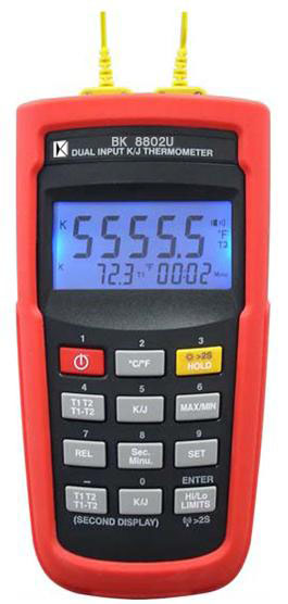 K/J型双组输入温度计BK8802UW