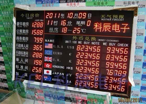 宾馆酒店电子房价牌