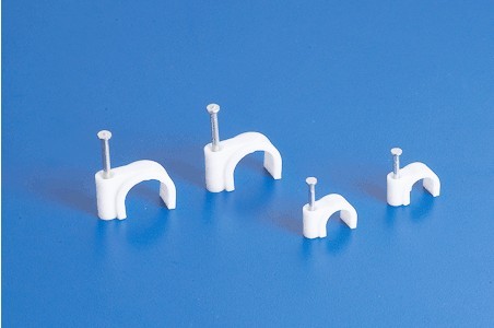 圆形钢钉线卡 塑料线卡25MM   100个/包