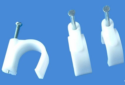 圆形钢钉线卡 塑料线卡30MM  100个/包