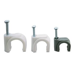 圆形钢钉线卡 塑料线卡32MM  100个/包