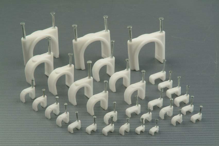 圆形钢钉线卡 塑料线卡50MM  50个/包